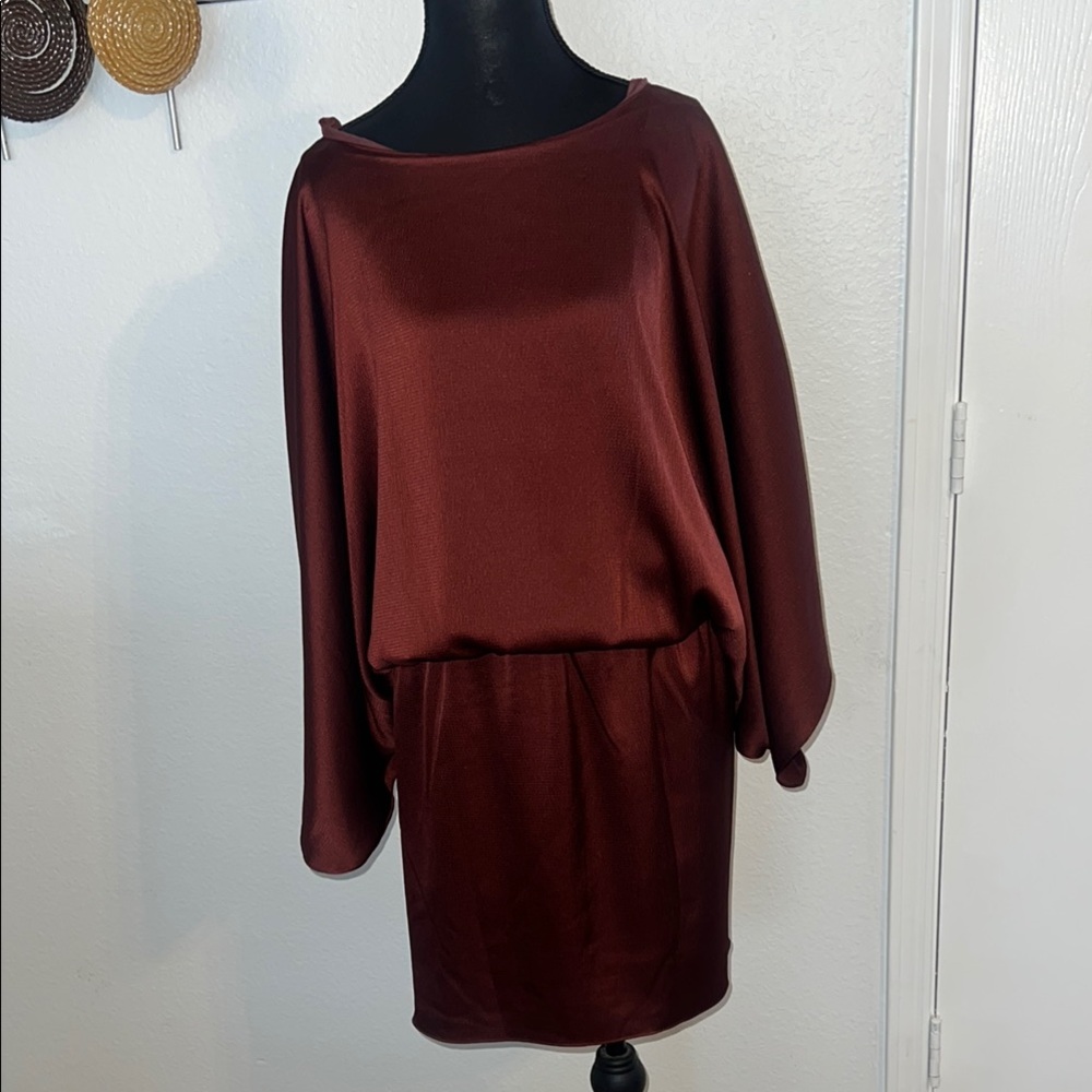 Trina Turk Elegant Burgundy Dress. Sz XL. NWOT